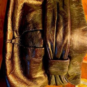 Kooba Purple Metallic Leather Clutch